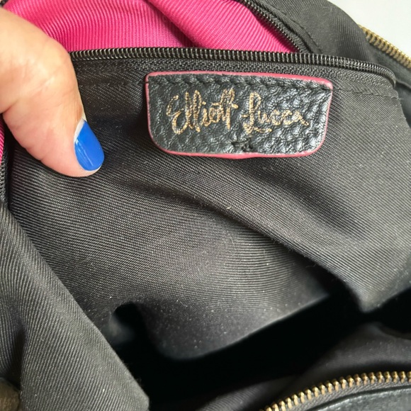 ELLIOTT LUCCA Black Leather Shoulder/Hobo Bag - Picture 2 of 14